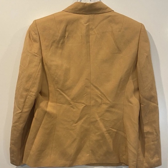 Le Suit Marigolds Yellow Linen Blend Blazer Jacket Womens Size 10‎ (C) - Picture 2 of 5